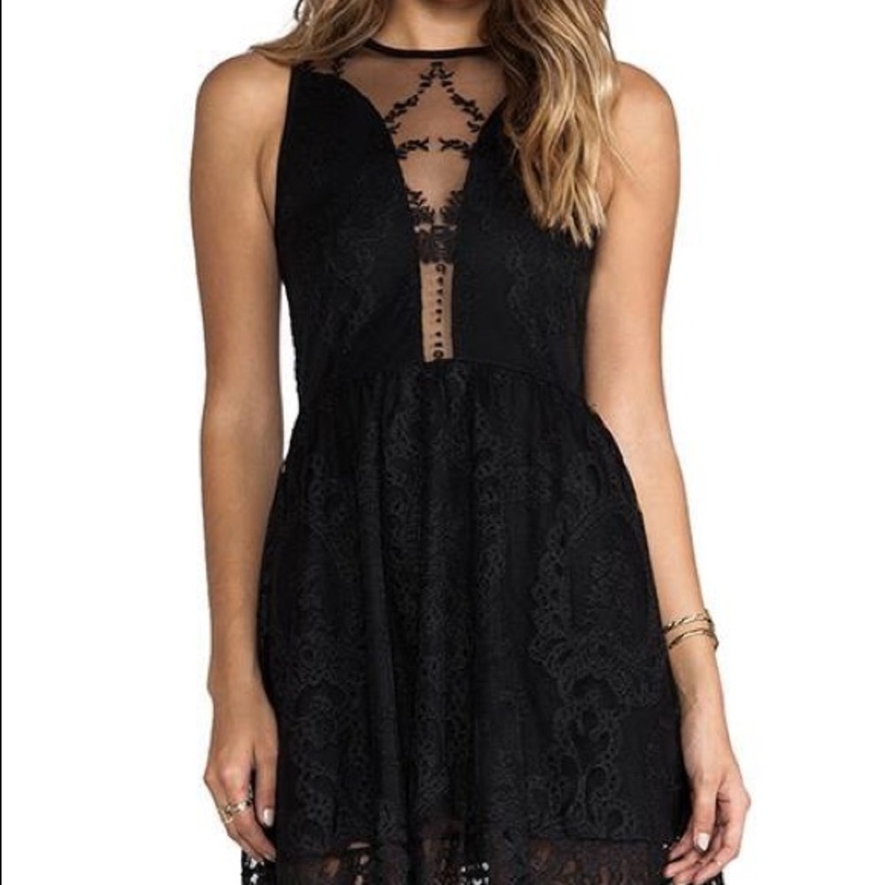 Black Lace For Love and Lemons Dress